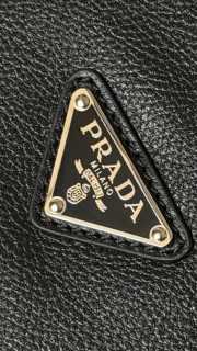 Uubags Prada Karin medium antiqued leather tote bag in black 32x17.5x10.5cm - 2
