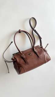Uubags Prada Karin medium antiqued leather tote bag in chestnut brown 32x17.5x10.5cm - 5