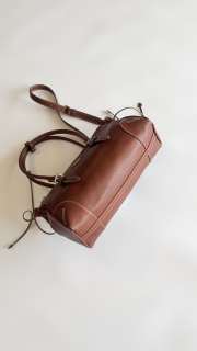Uubags Prada Karin medium antiqued leather tote bag in chestnut brown 32x17.5x10.5cm - 4