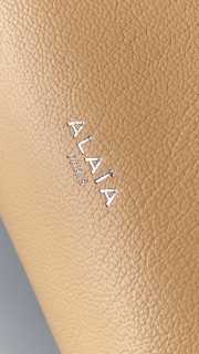 Uubags Alaia Le Teckel large peach goatskin leather shoulder bag 33x11x10cm - 3