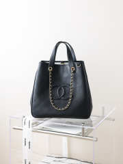 Uubags Chanel Mini Shopping Bag Calfskin & Gold-Tone Metal In Black 20.5x21x15cm - 1