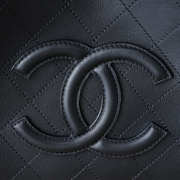 Uubags Chanel Mini Shopping Bag Calfskin & Gold-Tone Metal In Black 20.5x21x15cm - 2