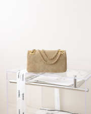New Arrivals 2026 Chanel small flap bag in soft goatskin and gold-plated metal dark beige 12x22x8cm - 5