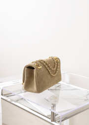 New Arrivals 2026 Chanel small flap bag in soft goatskin and gold-plated metal dark beige 12x22x8cm - 6