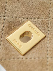 New Arrivals 2026 Chanel small flap bag in soft goatskin and gold-plated metal dark beige 12x22x8cm - 4