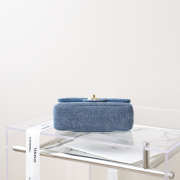 Uubags Chanel 26B blue denim mini flap bag 13x20x6cm - 6