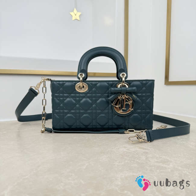 Uubags Dior Medium Lady D-Joy Bag Cannage Lambskin In Evergreen 26x13.5x5cm - 1