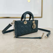 Uubags Dior Medium Lady D-Joy Bag Cannage Lambskin In Evergreen 26x13.5x5cm - 3