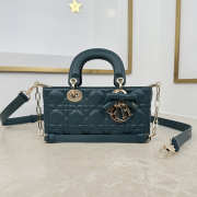 Uubags Dior Small Lady D-Joy Bag Cannage Lambskin In Evergreen 22x11x6cm - 1