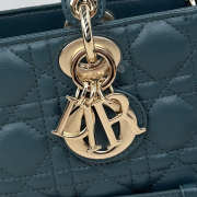 Uubags Dior Small Lady D-Joy Bag Cannage Lambskin In Evergreen 22x11x6cm - 3