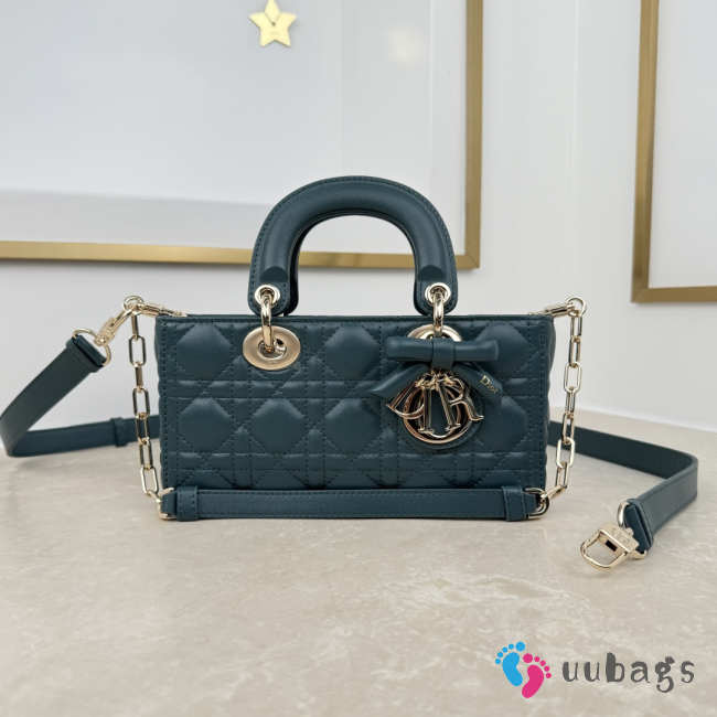Uubags Dior Mini Lady D-Joy Bag Cannage Lambskin In Evergreen 19x10.5x5.5cm - 1