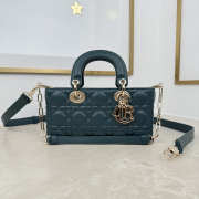 Uubags Dior Mini Lady D-Joy Bag Cannage Lambskin In Evergreen 19x10.5x5.5cm - 6