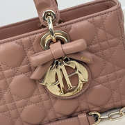 Uubags Dior Medium Lady D-Joy Bag Cannage Lambskin In Brown 26x13.5x5cm - 2