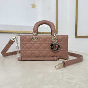 Uubags Dior Small Lady D-Joy Bag Cannage Lambskin In Brown 22x11x6cm - 5
