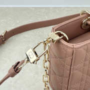 Uubags Dior Small Lady D-Joy Bag Cannage Lambskin In Brown 22x11x6cm - 3