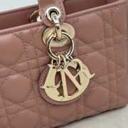 Uubags Dior Small Lady D-Joy Bag Cannage Lambskin In Brown 22x11x6cm - 2