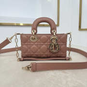 Uubags Dior Mini Lady D-Joy Bag Cannage Lambskin In Brown 19x10.5x5.5cm - 6