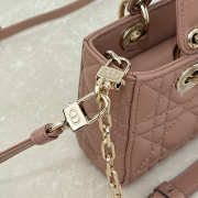 Uubags Dior Micro Lady D-Joy Bag Cannage Lambskin In Brown 16x9x5cm - 4