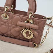 Uubags Dior Micro Lady D-Joy Bag Cannage Lambskin In Brown 16x9x5cm - 2