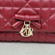 Uubags My Tender Dior Top Handle Mini Bag Garance Red Macrocannage Lambskin 21x11.5x7cm - 2