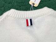 Uubags Thom Browne Wool Hector 4-Bar Cardigan In White - 2