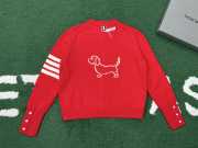 Uubags Thom Browne Wool Hector 4-Bar Cardigan In Red - 5