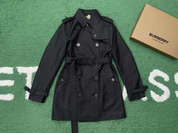 Uubags Burberry Short Kensington Heritage Trench Coat In Black