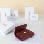 Uubags My Dior Glycine Wallet Cherry Red Cannage Lambskin 11x7.5x3cm - 6