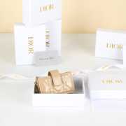 Uubags Lady Dior Jasmine Card Holder Powder Beige Patent Cannage Calfskin 10.5x6x2.5cm  - 3