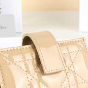 Uubags Lady Dior Jasmine Card Holder Powder Beige Patent Cannage Calfskin 10.5x6x2.5cm  - 2
