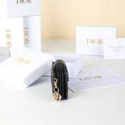 Uubags Lady Dior Jasmine Card Holder Black Cannage Lambskin 10.5x6x2.5cm - 3