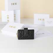 Uubags Lady Dior Jasmine Card Holder Black Cannage Lambskin 10.5x6x2.5cm - 4