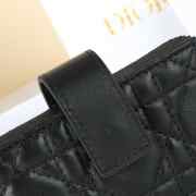 Uubags Lady Dior Jasmine Card Holder Black Cannage Lambskin 10.5x6x2.5cm - 6