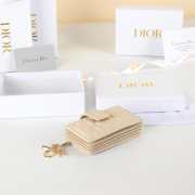 Uubags Lady Dior Jasmine Card Holder Powder Beige Cannage Lambskin 10.5x6x2.5cm - 4