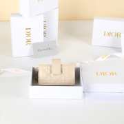 Uubags Lady Dior Jasmine Card Holder Powder Beige Cannage Lambskin 10.5x6x2.5cm - 5