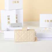 Uubags Lady Dior Jasmine Card Holder Powder Beige Cannage Lambskin 10.5x6x2.5cm - 6