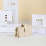 Uubags Lady Dior Jasmine Card Holder Powder Beige Cannage Lambskin 10.5x6x2.5cm - 1
