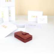 Uubags Lady Dior Jasmine Card Holder Red Cannage Lambskin 10.5x6x2.5cm - 5