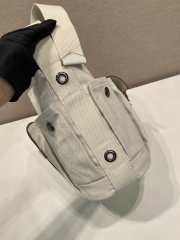 Uubags Prada Route mini canvas and leather bucket bag in natural 23x24.5x15cm - 2