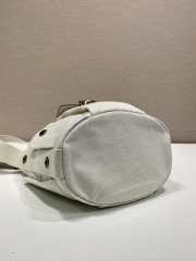 Uubags Prada Route mini canvas and leather bucket bag in natural 23x24.5x15cm - 5
