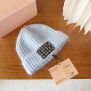 Uubags Miu Miu beanie with logo in light blue - 6