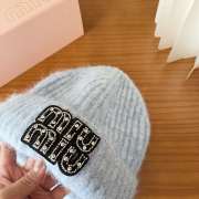 Uubags Miu Miu beanie with logo in light blue - 5