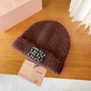 Uubags Miu Miu beanie with logo in brown - 4