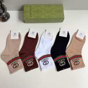 Uubags Gucci ribbed cotton low-cut sock set featuring the Web stripe and GG logo. - 6
