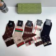 Uubags Gucci GG Web Stripe Patterned Cotton Socks Set - 4