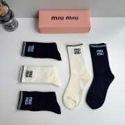 Uubags Miu Miu Logo Socks Set - 4