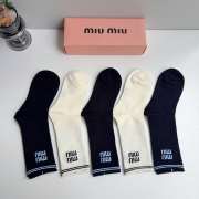 Uubags Miu Miu Logo Socks Set - 6