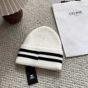 Uubags Chanel knit beanie hat with logo in white - 4