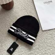 Uubags Chanel knit beanie hat with logo in black - 4