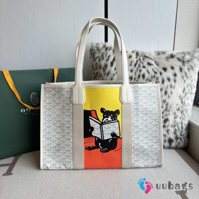 Uubags Goyard Villette Tote Bag MM In White 45x15x32cm - 1